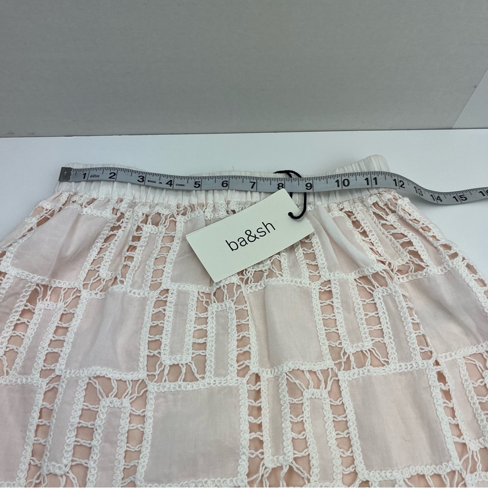 Ba&sh Anira Skirt Off White Pull-On Lined Womens Size‎ XS Cotton NEW *TINY FLAW - Picture 8 of 16